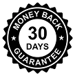30-day money back guarantee seal